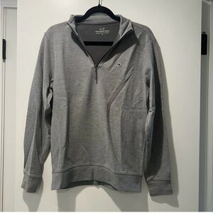 Vineyard Vines Men's Zip-Up Gray Sweater